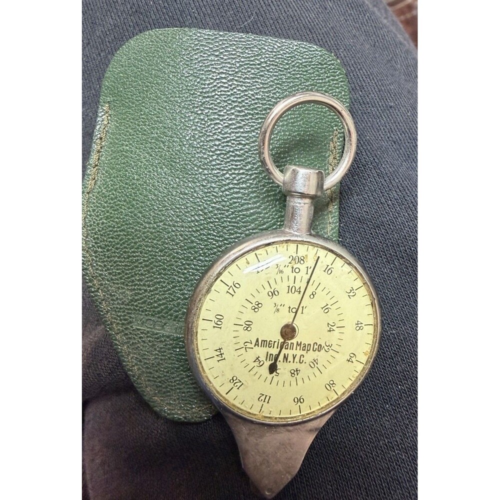 Vintage American Map Co Germany Mileage Gauge Opisometer Distance Measure Tool
